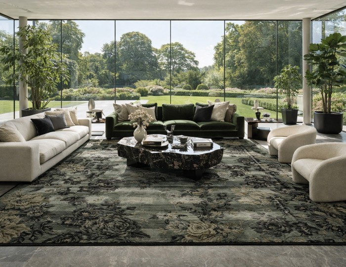 Geen floral rug
